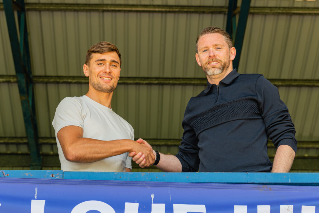 Matty Williams (left), pictured with Bury manager Andy Welsh. 